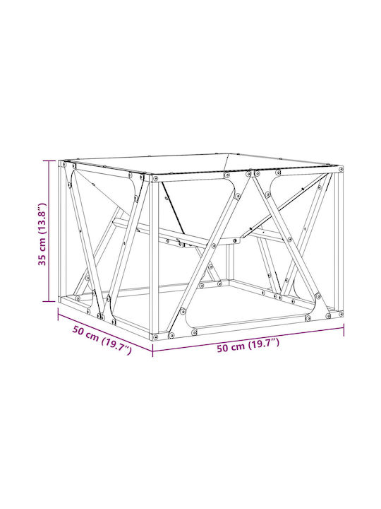vidaXL Τζάκι Εσωτερικού Χώρου Μεταλλικό Καφέ 50x50x35cm
