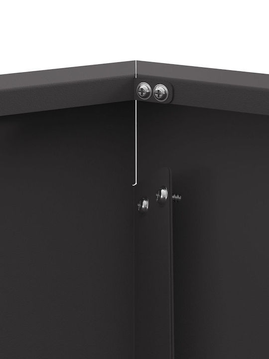 vidaXL Τζάκι Εξωτερικού Χώρου Μεταλλικό Μαύρο 75x75x28cm