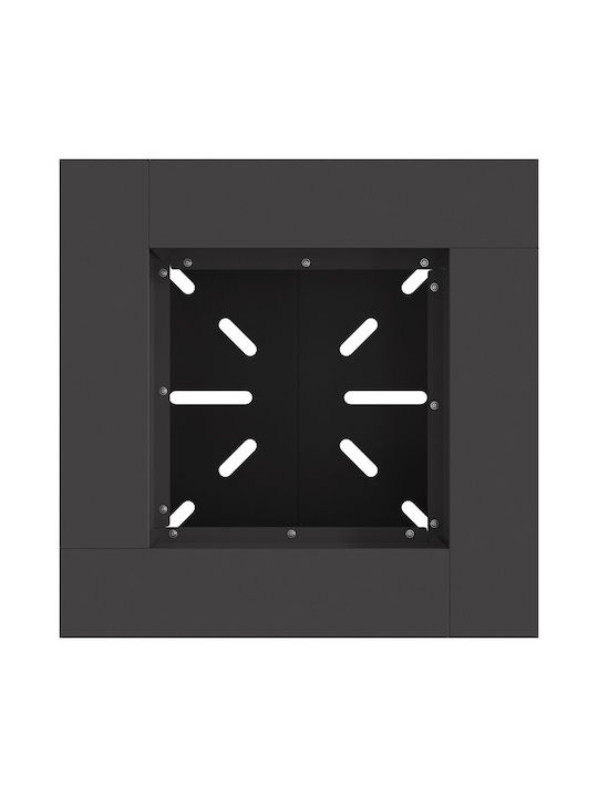 vidaXL Kamin Draußen Metallisch Schwarz 48x48x40cm