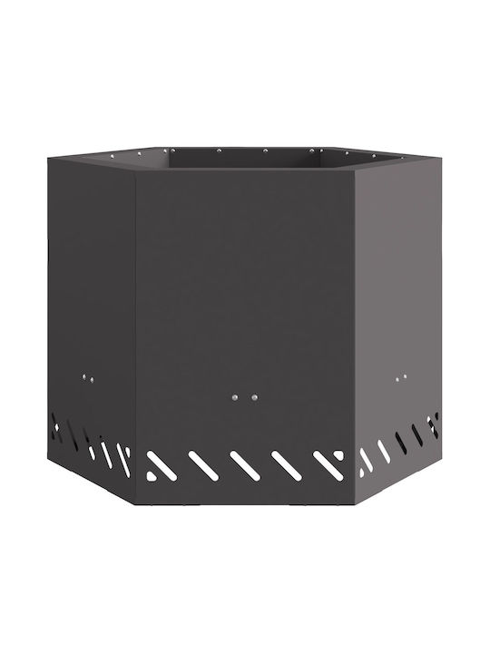 vidaXL Τζάκι Εσωτερικού Χώρου Μεταλλικό Γκρι 58x58x51cm