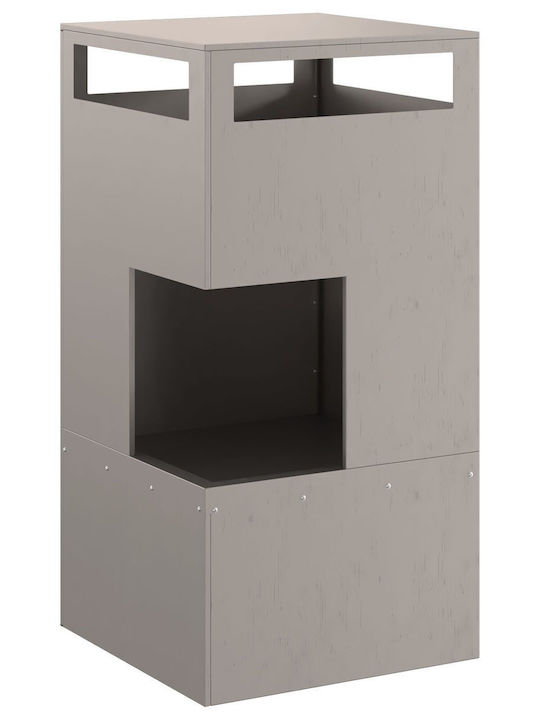 vidaXL Kamin Draußen Metallisch Gray 50x50x100cm