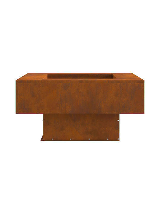 vidaXL Focar În aer liber din metal Maro 80x80x40cm