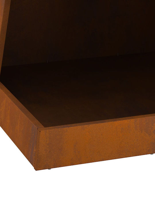 vidaXL Focar Interior din metal Maro 50x50x100cm
