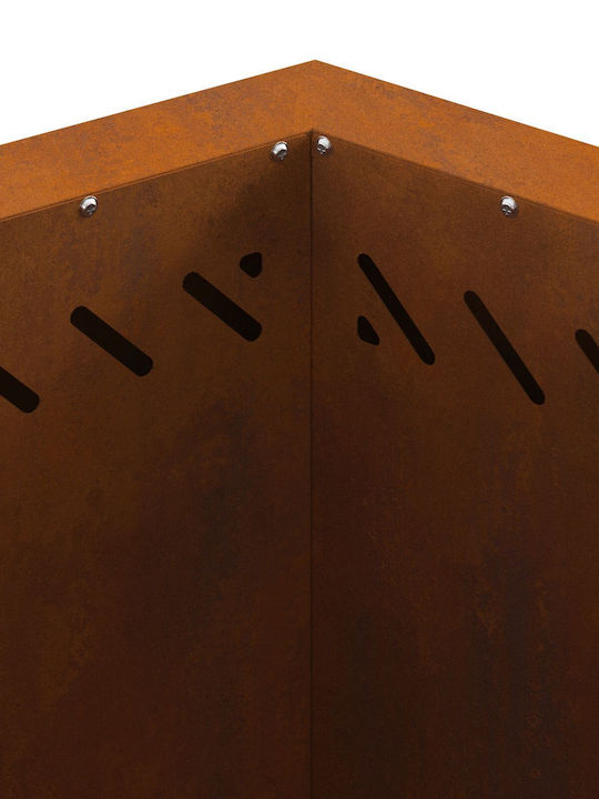 vidaXL Kamin Draußen Metallisch Gray 58x58x51cm
