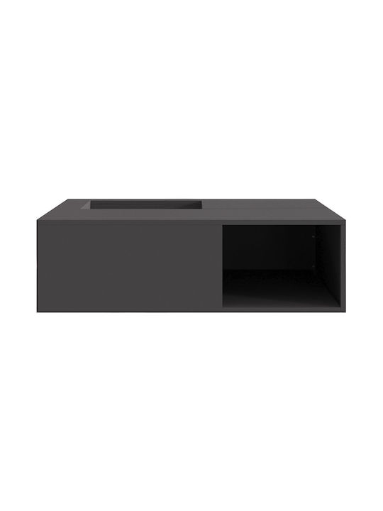 vidaXL Focar În aer liber din metal Negru 100x100x30cm