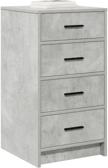 Büroaufbewahrungsschublade aus Holz Graue 40x41x75cm