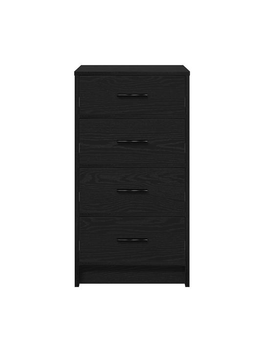 Συρταριέρα Γραφείου Ξύλινη Μαύρη Δρύς 40x41x75cm