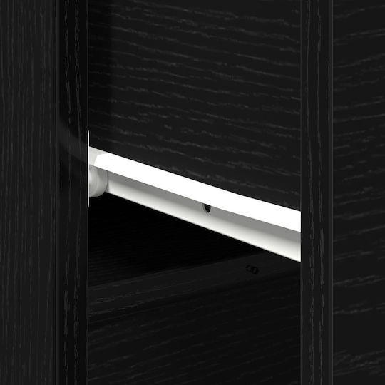Sertar De Birou Din Lemn Negru 30x30x70cm