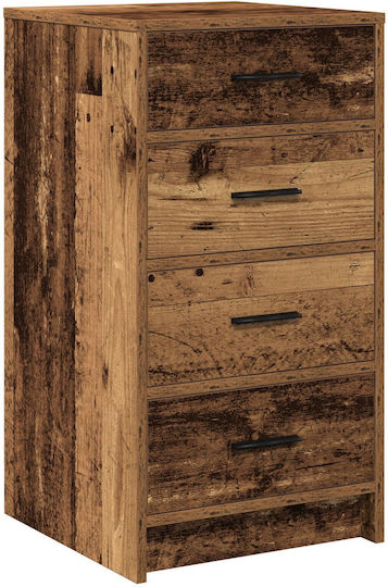 Office Drawer Made of Solid Wood Natural 40x41x75cm