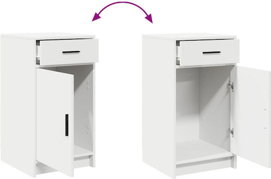 Büroaufbewahrungsschrank aus MDF Weiß 40x41x75cm