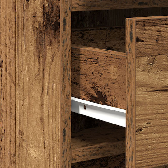 Office Drawer Made of Solid Wood Natural 40x41x75cm