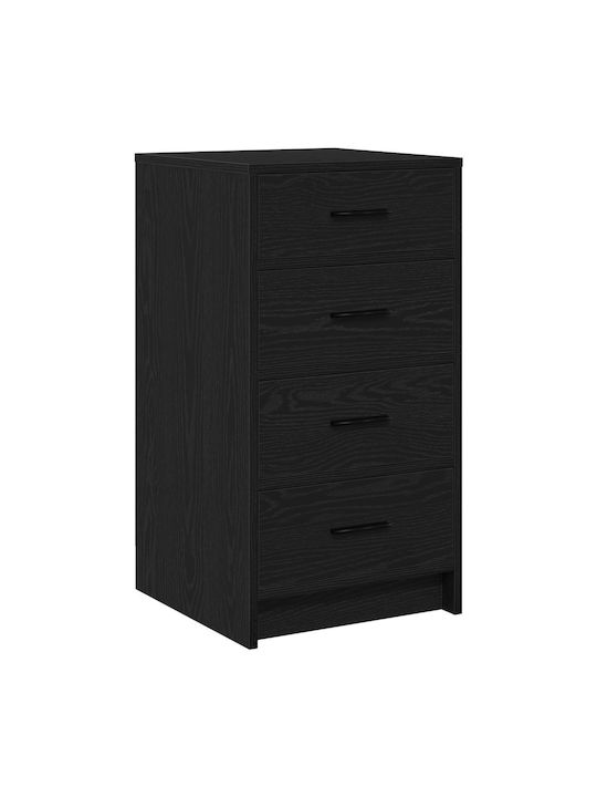 Συρταριέρα Γραφείου Ξύλινη Μαύρη Δρύς 40x41x75cm