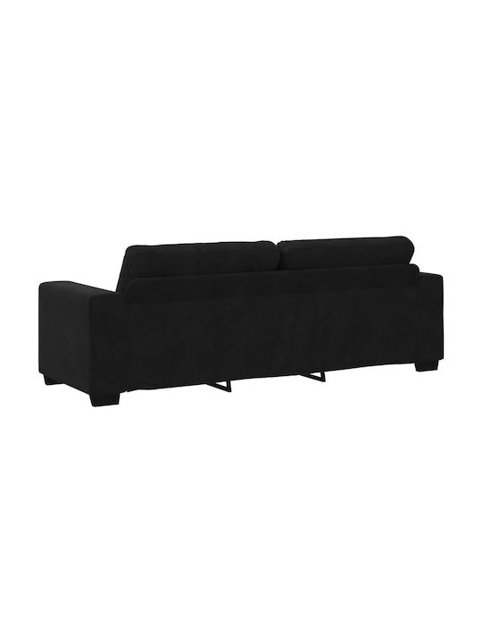 Living Room Furniture Set 3-Seater & 2-Seater & Armchair Black