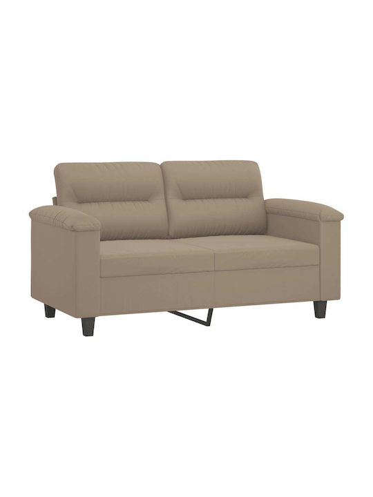 Living Room Furniture Set 3-Seater & 2-Seater & Stool Brown