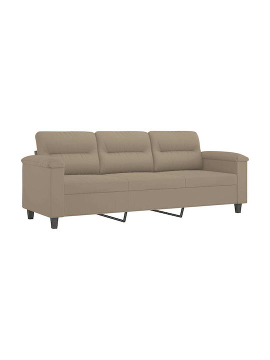 Living Room Furniture Set 3-Seater & 2-Seater & Stool Brown