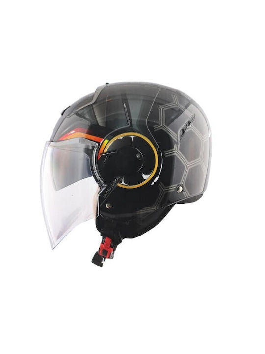 Axor Striker Hitman Black/Grey Κράνος Μηχανής Jet ECE 22.06 1150gr με Sunvisor