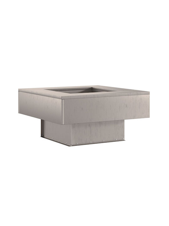 vidaXL Τζάκι Εσωτερικού Χώρου Μεταλλικό Καφέ 60x60x30cm