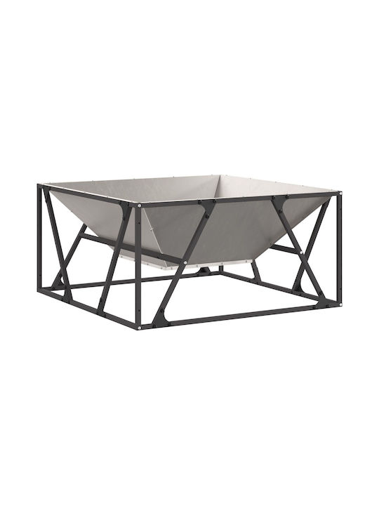 vidaXL Kamin Innenbereich Metallisch Braun 80x80x40cm