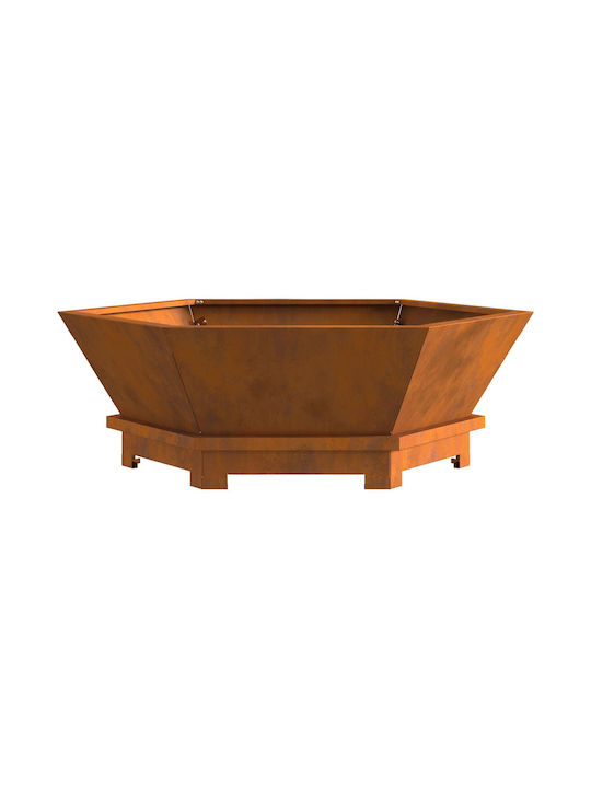 vidaXL Τζάκι Εξωτερικού Χώρου Μεταλλικό Καφέ 75x75x28cm