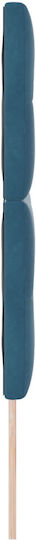 vidaXL Fabric Bed Headboard Dark Blue 144x128cm