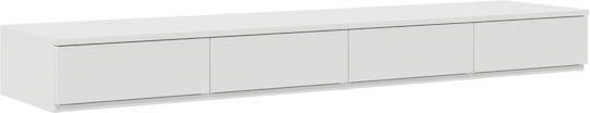 vidaXL Bettkasten aus Holz White 135x36.5x16.5cm