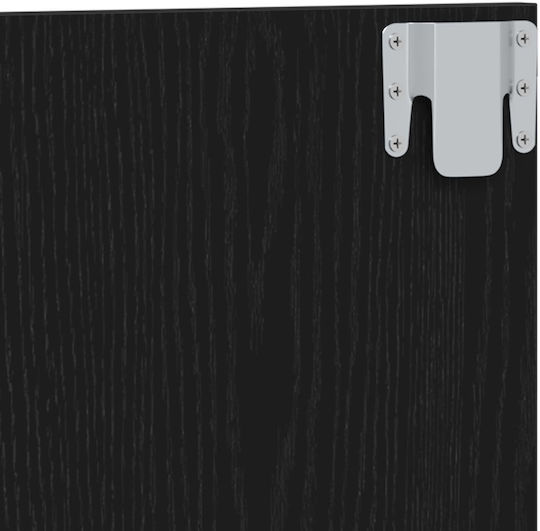vidaXL Wooden Bed Headboard Black Oak 120x80cm