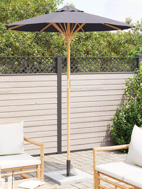 Circular Wooden Grey Garden & Terrace Parasol Φ1.8xHeight 2.31m