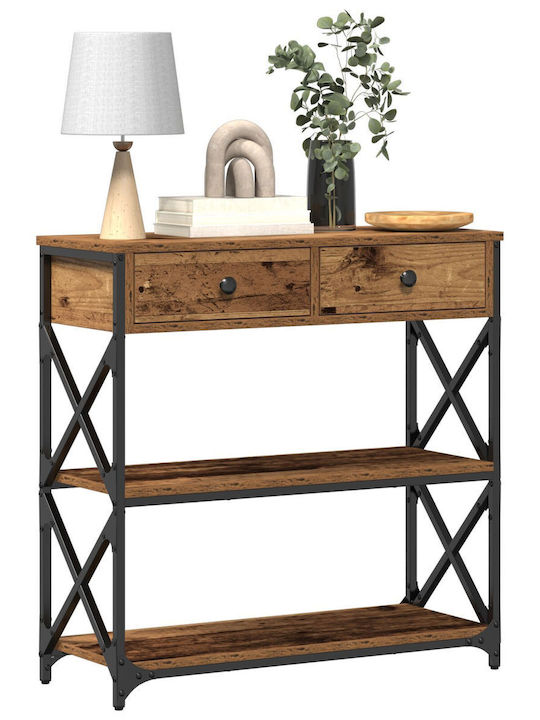 Console Table Wood & Metal L75xW28xH75cm