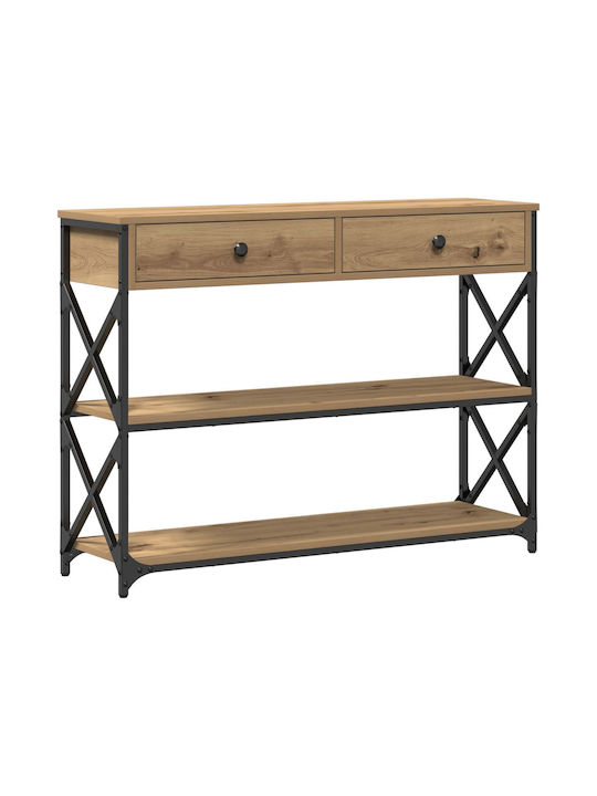 Κονσόλα από Ξύλο & Μέταλλο Artisan Oak Μ100xΠ28xΥ75εκ.