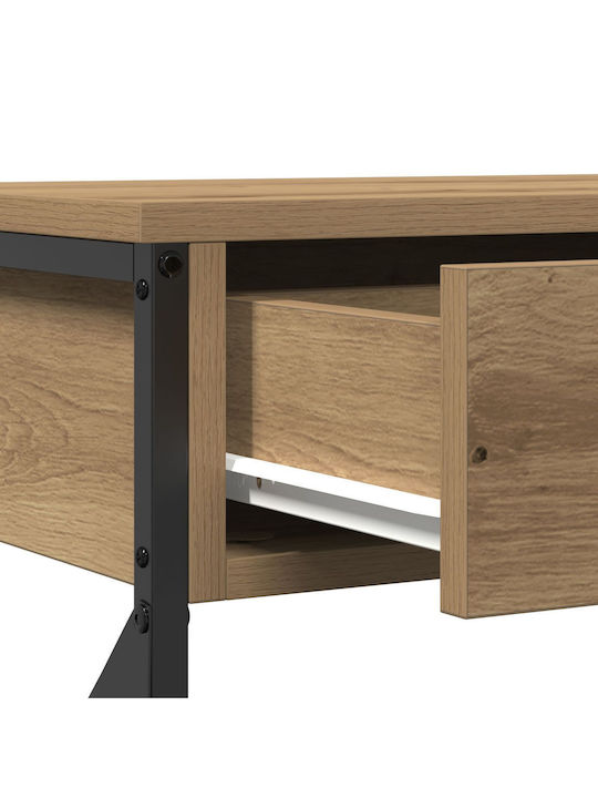 Κονσόλα από Ξύλο & Μέταλλο Artisan Oak Μ100xΠ28xΥ75εκ.