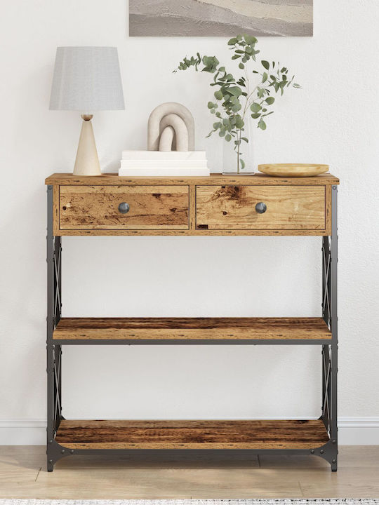 Console Table Wood & Metal L75xW28xH75cm