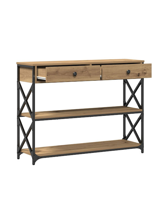 Κονσόλα από Ξύλο & Μέταλλο Artisan Oak Μ100xΠ28xΥ75εκ.