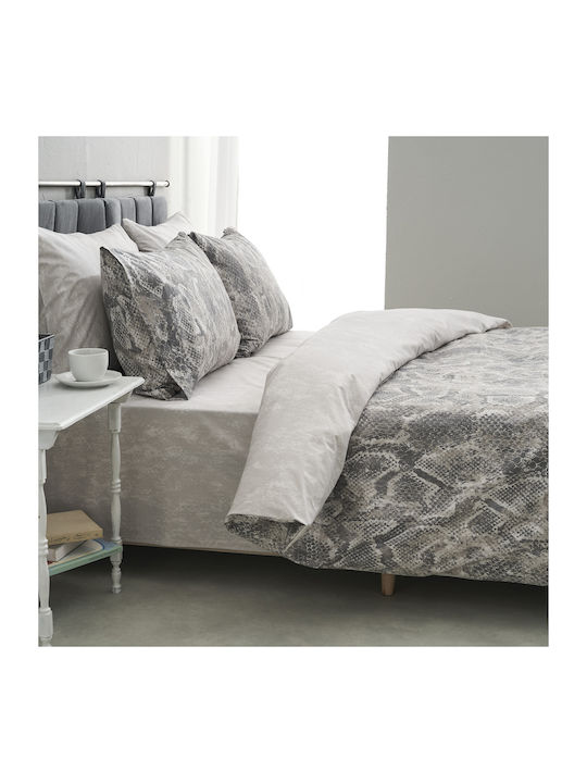 Charalambidis Textiles Sheet for Single Bed with Elastic 90x200+30cm. Sahara Gray