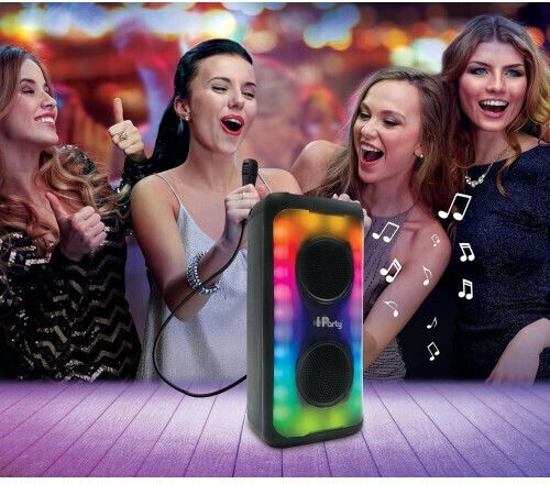 Lexibook Ηχείο Karaoke με Ενσύρματo Μικρόφωνο και Εφέ Φωτισμού Iparty 25.K8330 Μαύρο