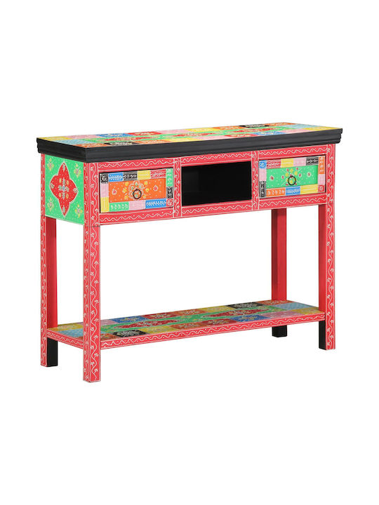 Solid Wood Console Table Colorful L100xW30xH75cm