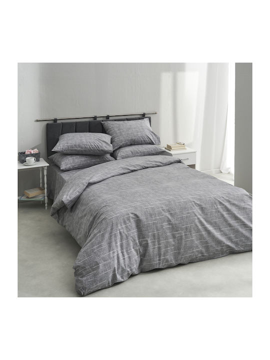 Charalambidis Textiles Duvet Cover Single 160x240 Dots Grey