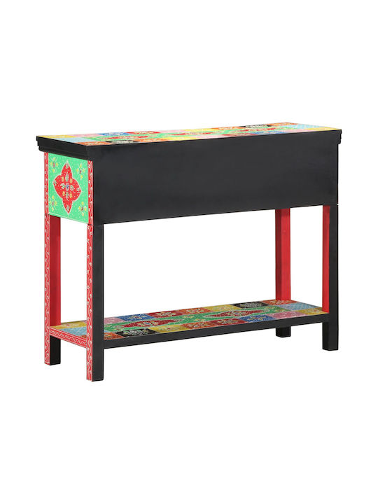 Solid Wood Console Table Colorful L100xW30xH75cm