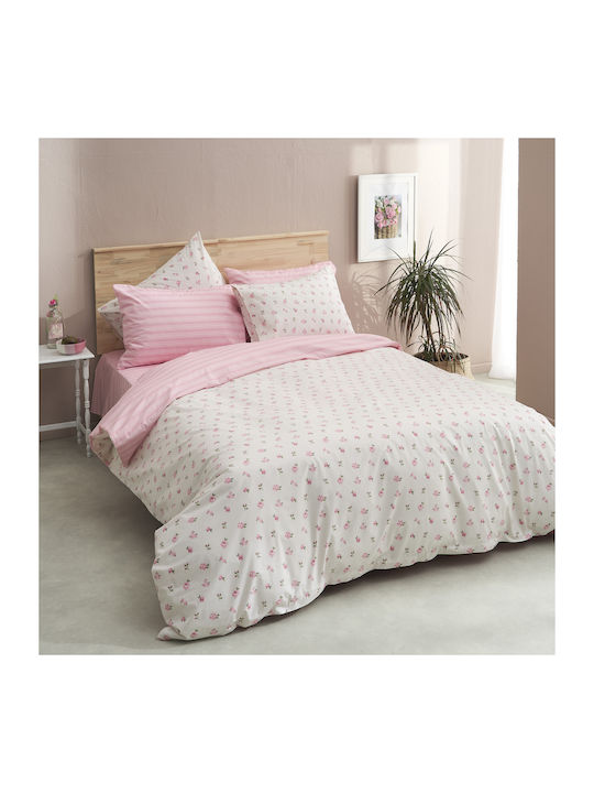 Charalambidis Textiles Duvet Cover Single 160x240 Spring Pink