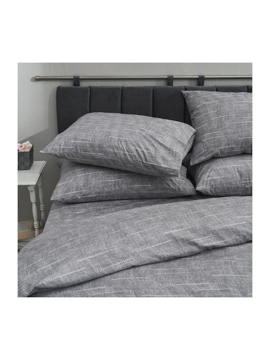 Charalambidis Textiles Duvet Cover Single 160x240 Dots Grey