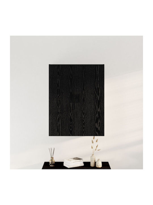 Wall Living Room Cabinet Made of Particle Board Black Oak 69.5x34x90cm