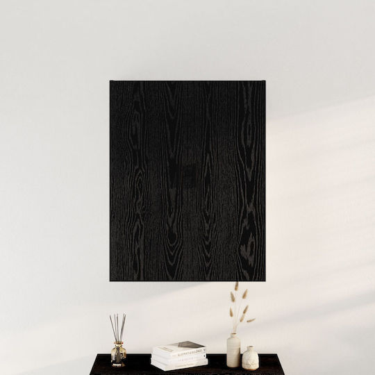 Wall Living Room Cabinet Made of Particle Board Black Oak 69.5x34x90cm