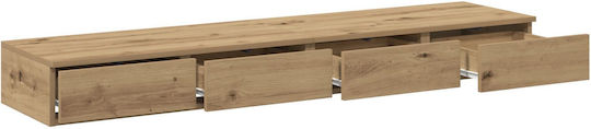 vidaXL Bettkasten aus Holz Oaks 135x36.5x16.5cm