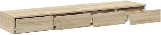 vidaXL Bettkasten aus Holz Sonoma 135x36.5x16.5cm