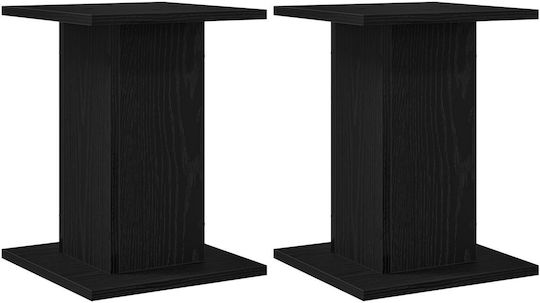 Vidaxl Ράφι Φυτών 2 Τεμ Μαύρη Δρυς 30x30x40 Εκ Κατασκευασμένο Ξύλο Black