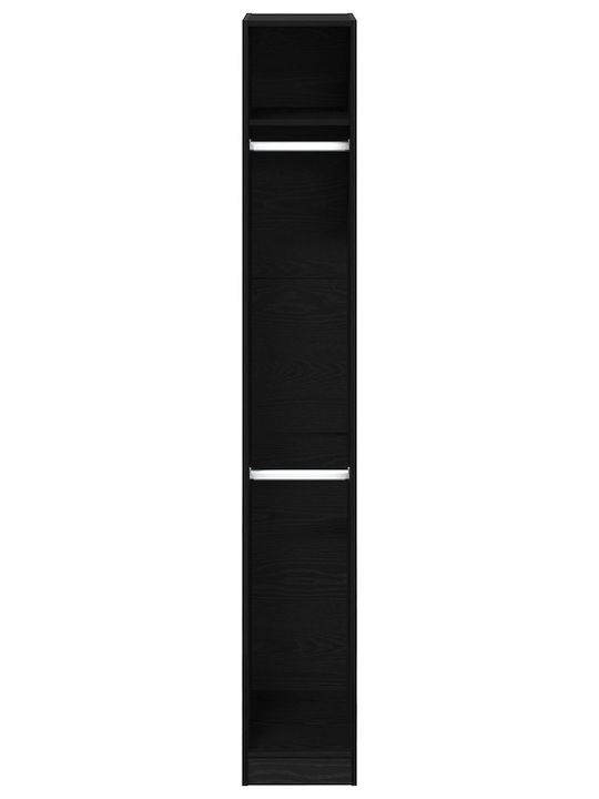 vidaXL Kleiderständer Schwarz 30x50x200cm