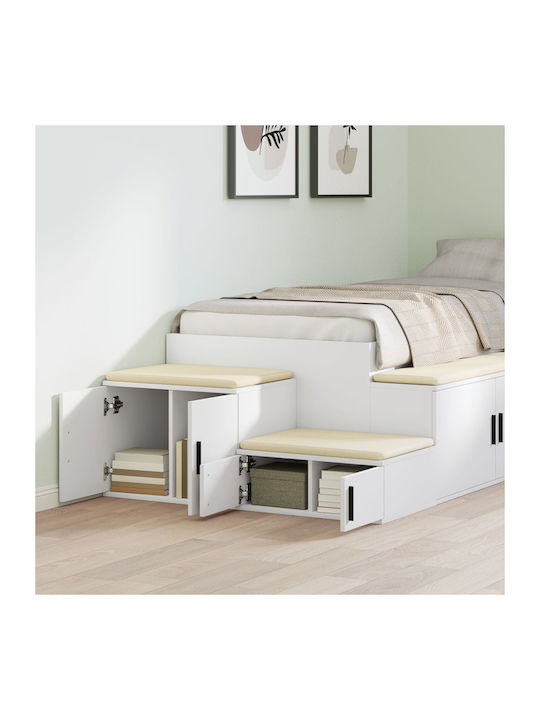 Drawers Storage Solid Wood L118xW41xH40cm