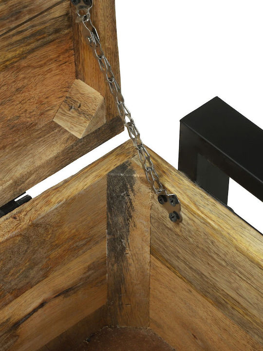 vidaXL Wooden Storage Box with Lid Black 80x35x45cm 1pcs