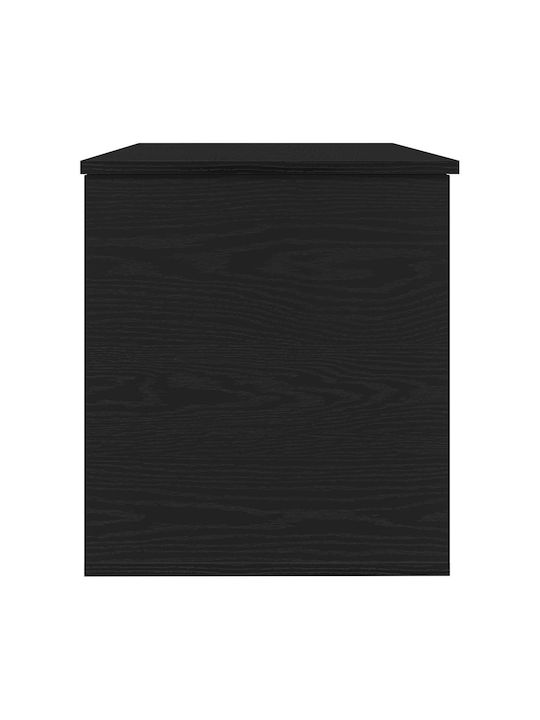 vidaXL Wooden Storage Box with Lid Black 100x42x46cm 1pcs