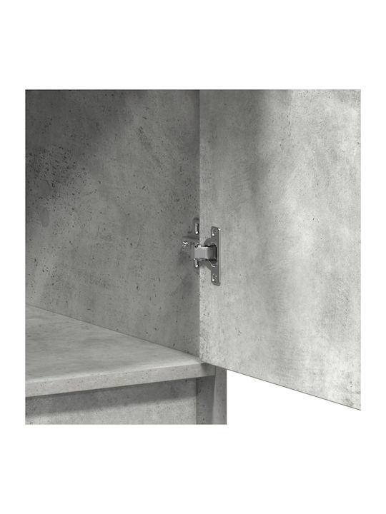 Μπουφές Ξύλινος με Συρτάρια Γκρίου 40x41x135cm