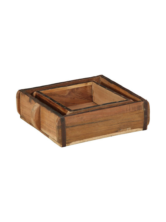 vidaXL Wooden Book Decorative Boxes Set 2pcs